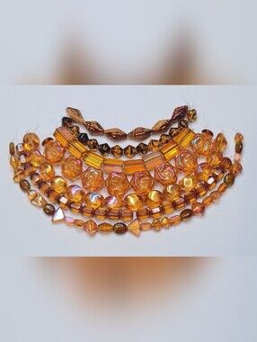 Glass beads 7-strands jewelry-making